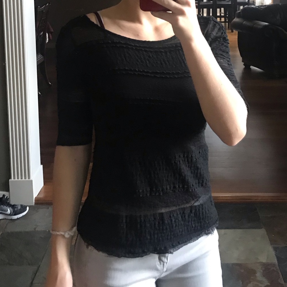 Mesh Sheer Lacey Shirt